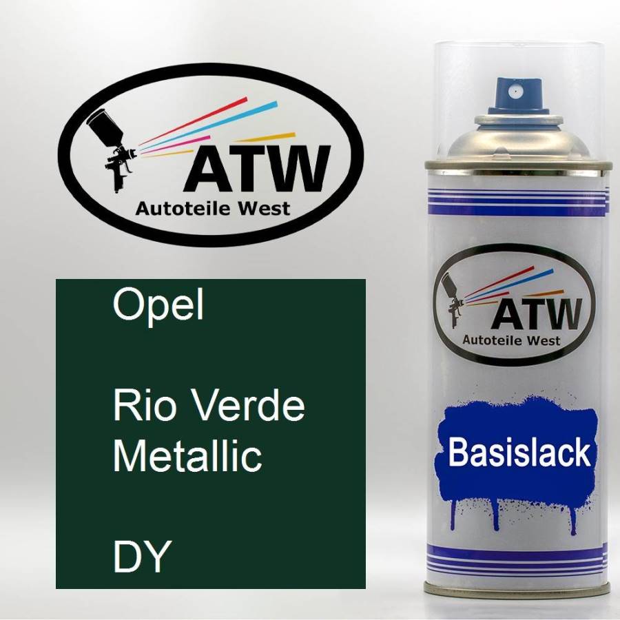 Opel, Rio Verde Metallic, DY: 400ml Sprühdose, von ATW Autoteile West.